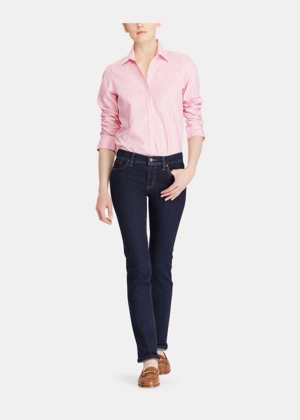 Women's Ralph Lauren Cotton Button-Down Shirts | 182453VDG